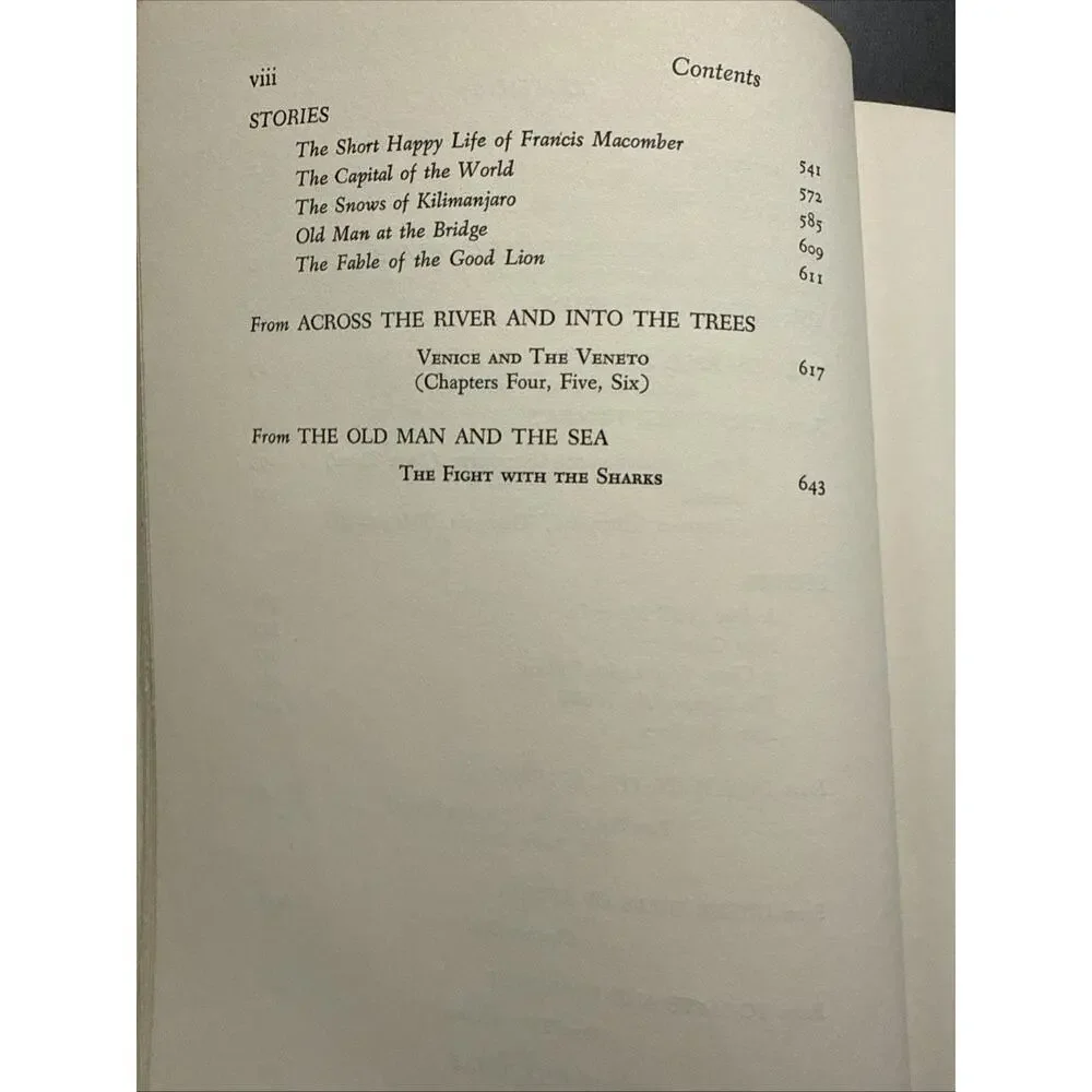 Vintage The Hemingway Reader by Ernest Hemingway forward Charles Poore 1952